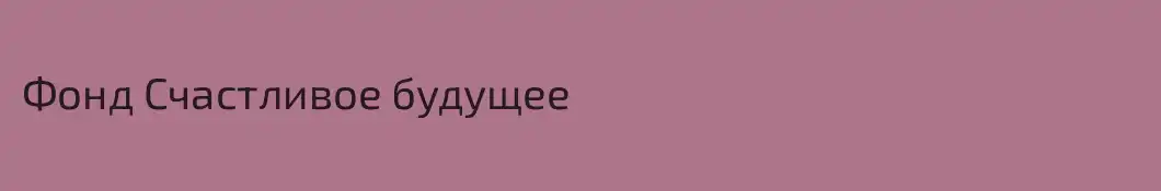 Фонд Счастливое будущее